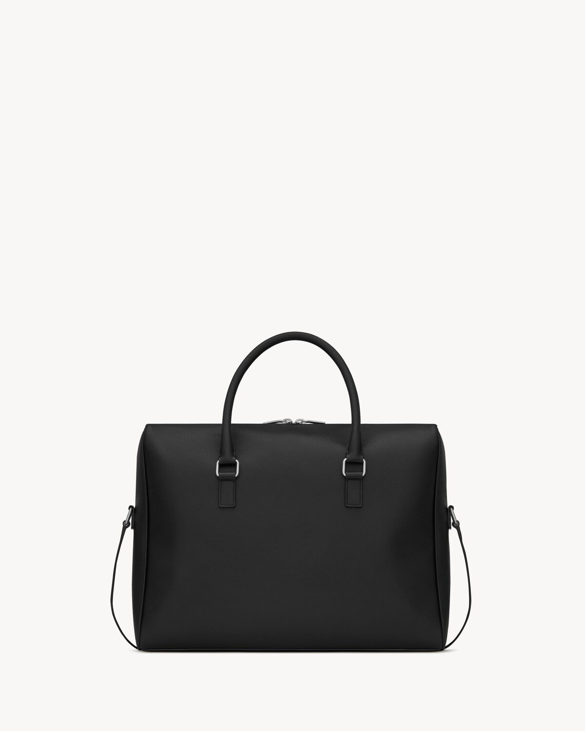 SAINT LAURENT Mini Leather Duffle Bag - 37 x 28 x 8 cm
