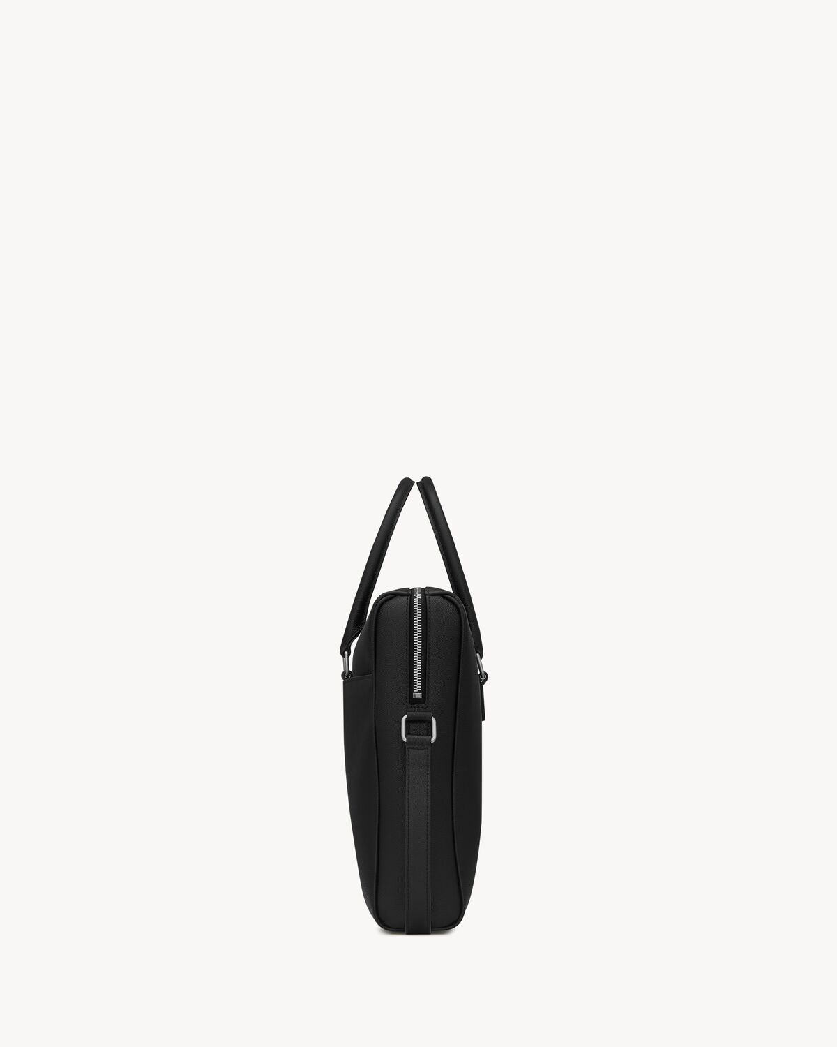 SAINT LAURENT Mini Leather Duffle Bag - 37 x 28 x 8 cm