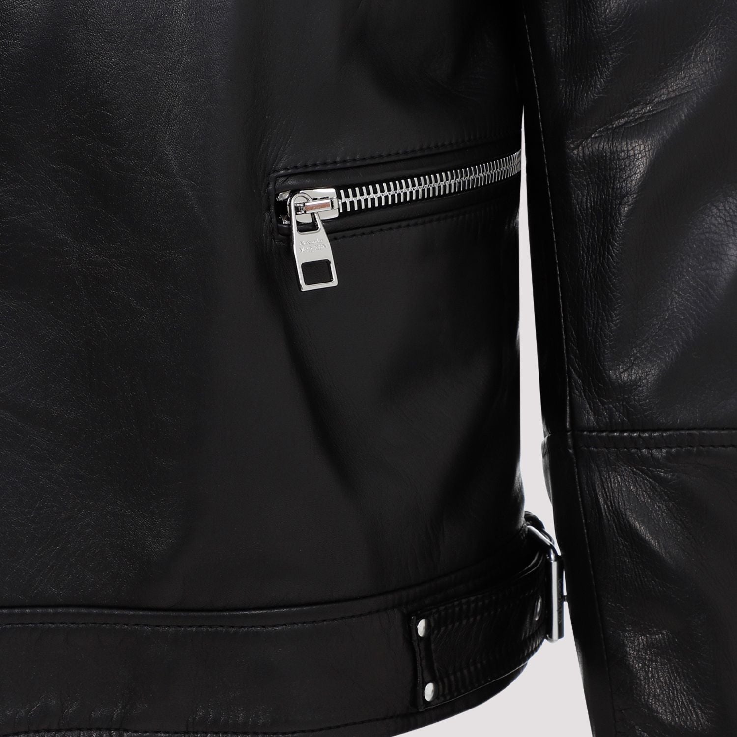 ALEXANDER MCQUEEN Men's Leather Biker Jacket