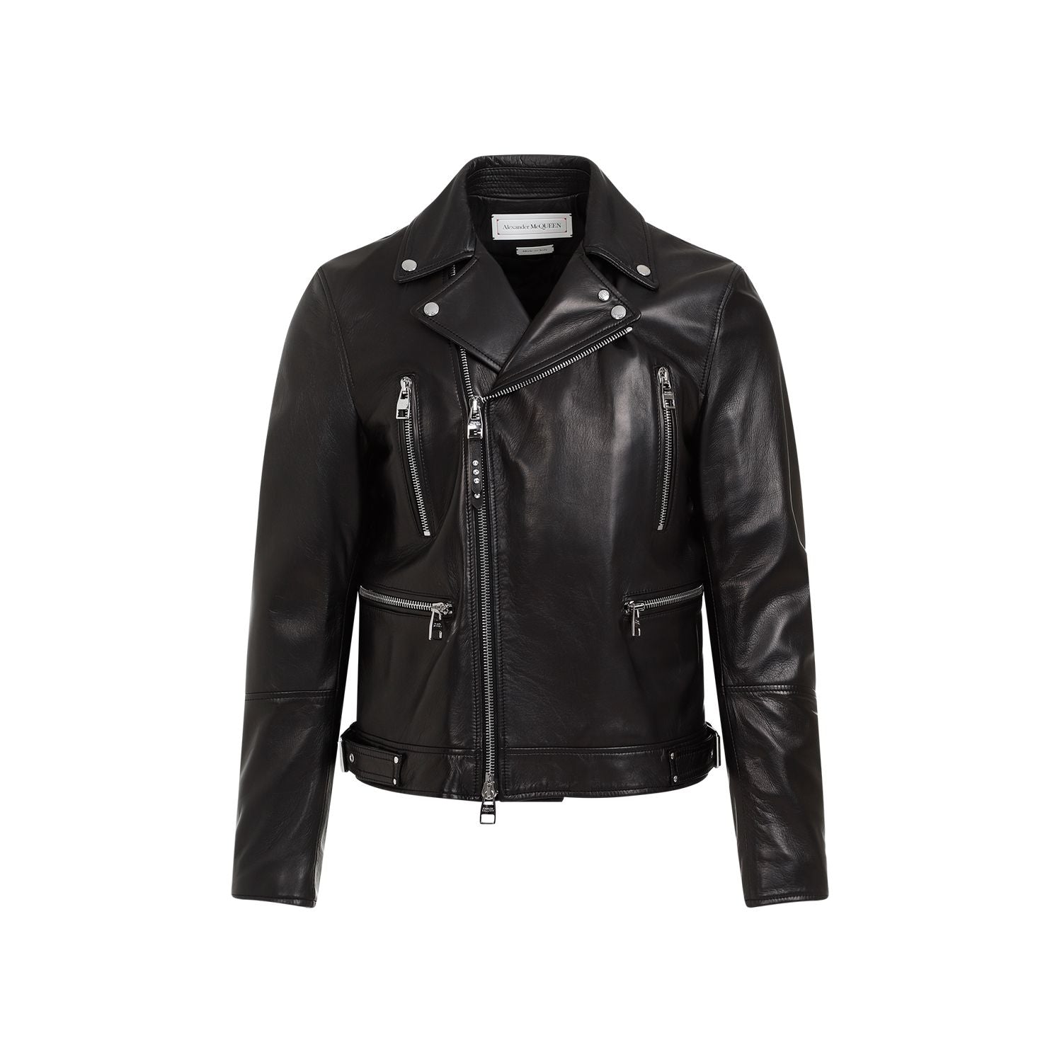ALEXANDER MCQUEEN Men's Leather Biker Jacket