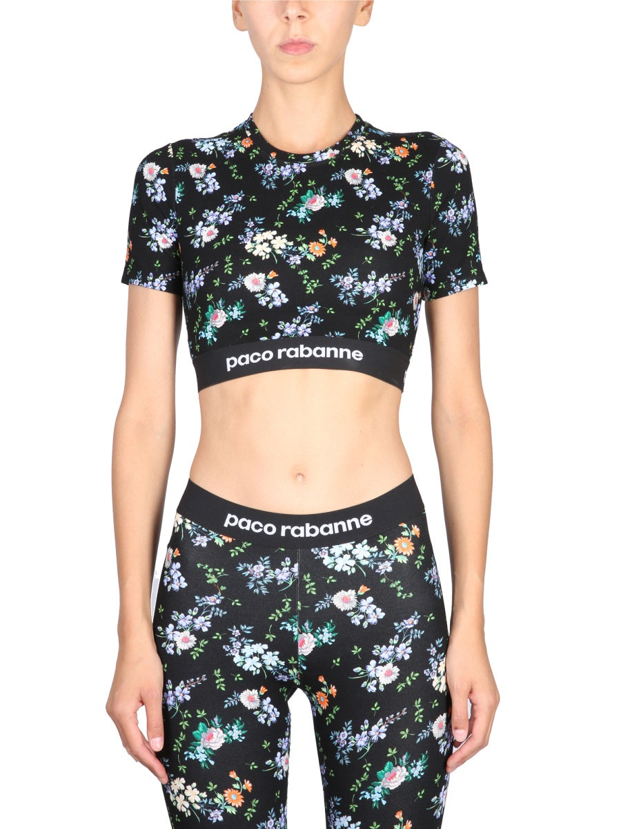 PACO RABANNE Floral Cropped Top for Women