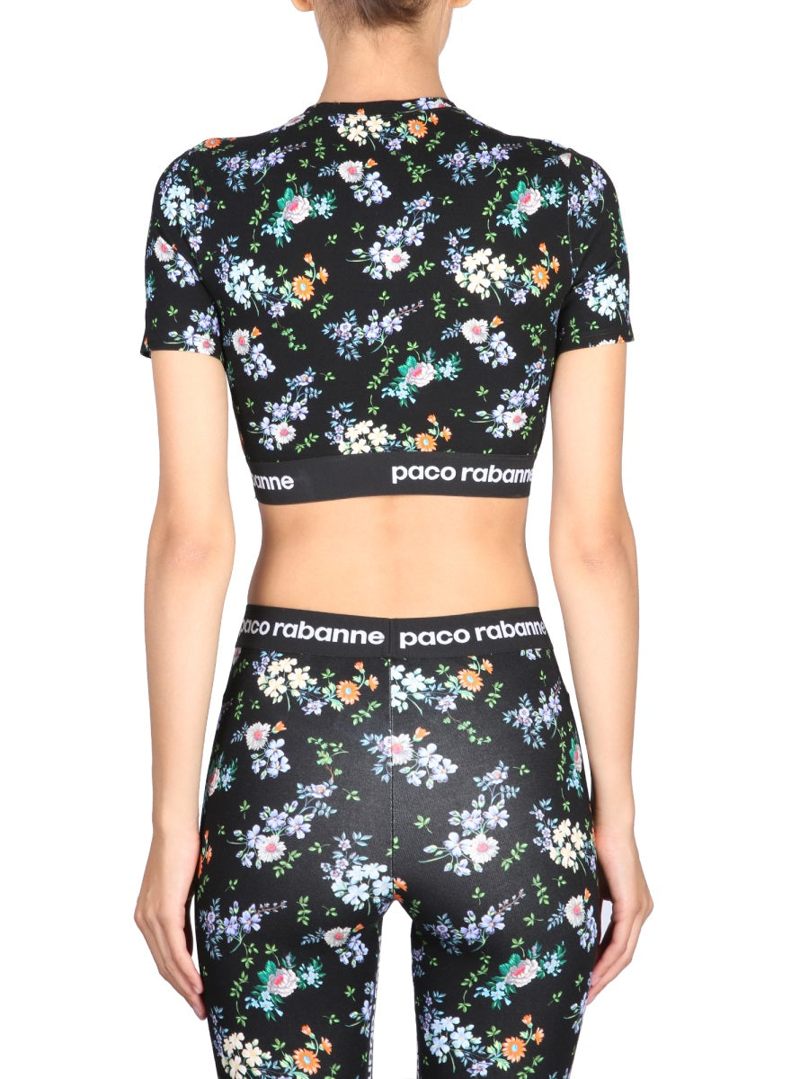 PACO RABANNE Floral Cropped Top for Women