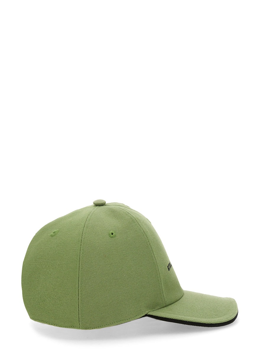 STELLA McCARTNEY Embroidered Logo Baseball Hat with Hard Visor