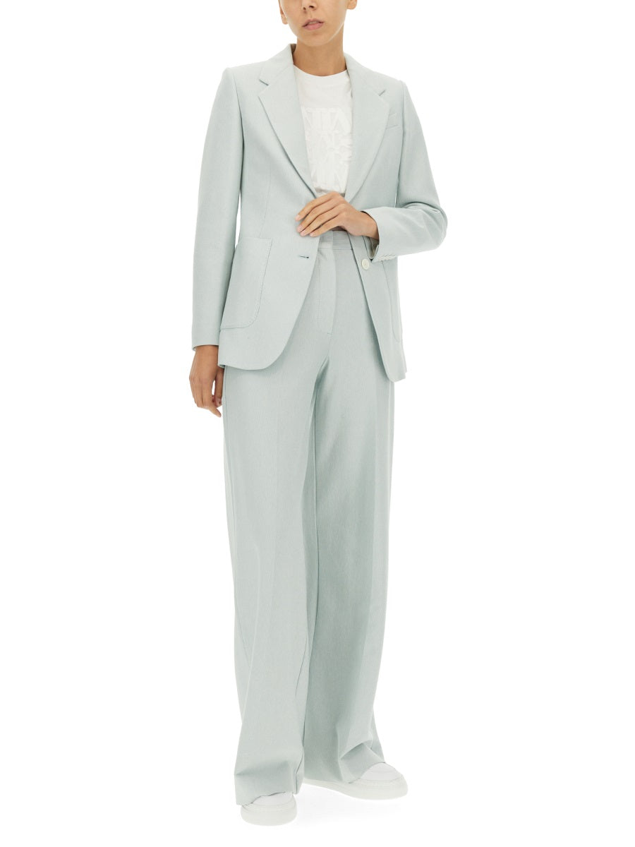 MAX MARA Women's Elegant Trousers with Button and Zip Closure