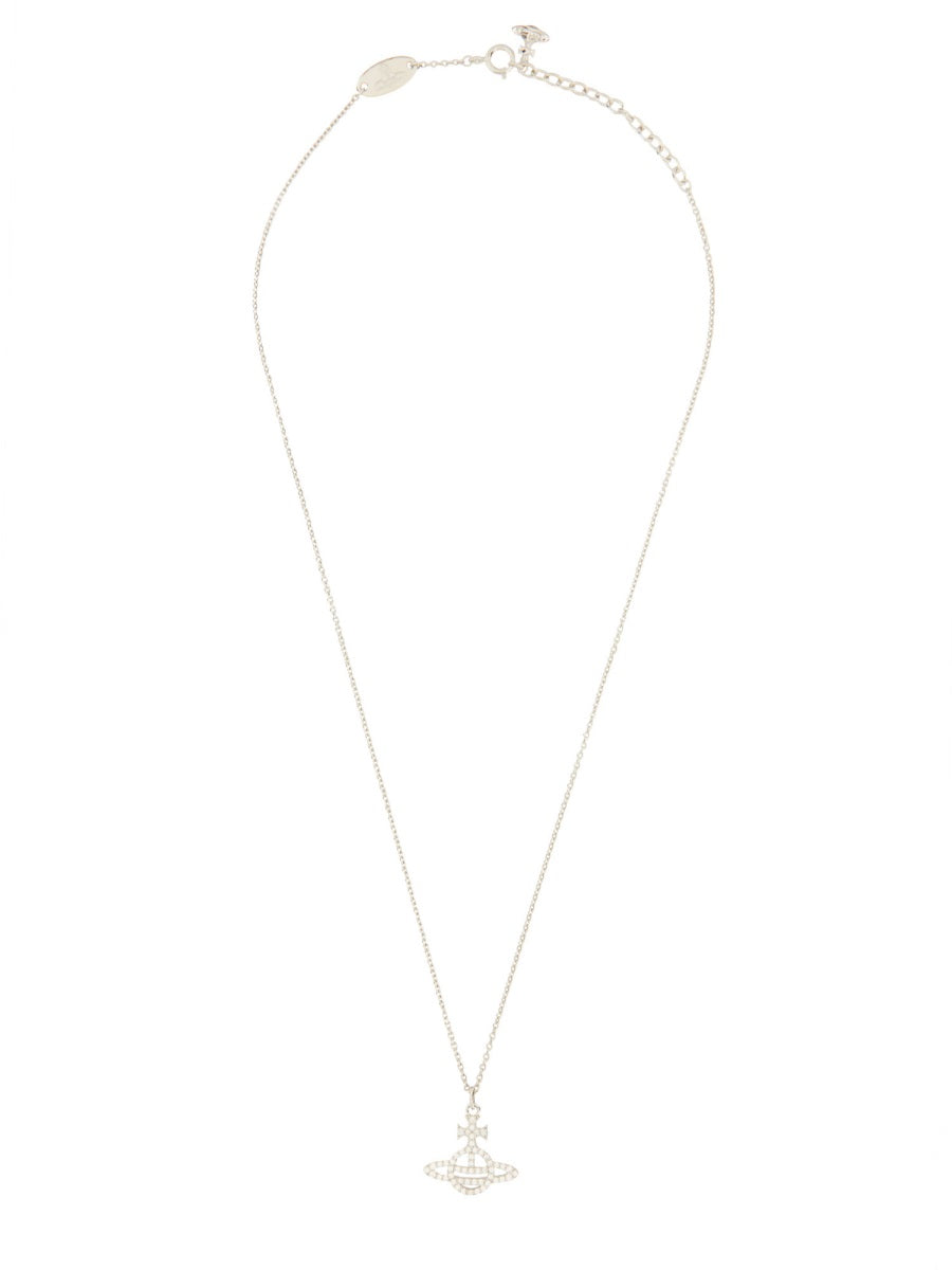 VIVIENNE WESTWOOD Orb Pendant Necklace with Crystals