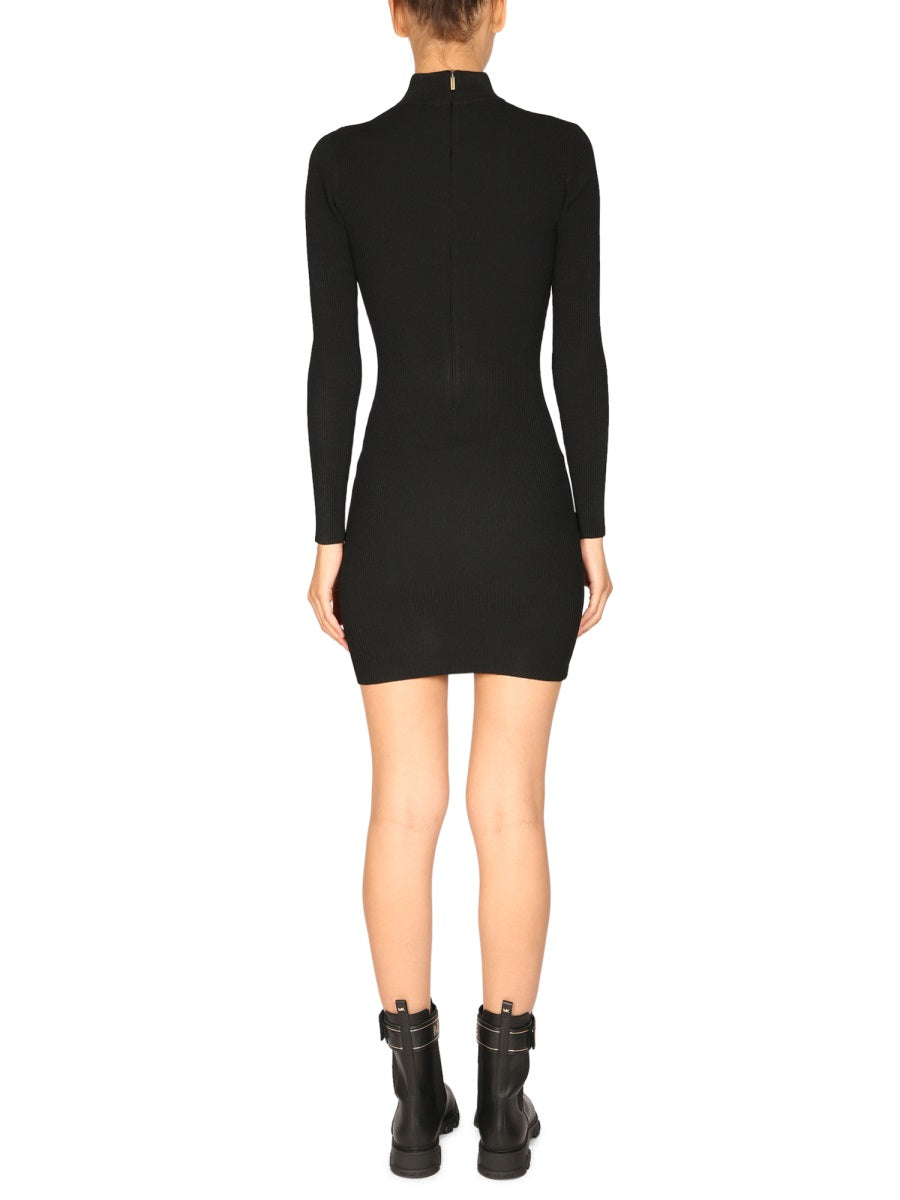 MICHAEL BY MICHAEL KORS Chic High Neck Mini Dress with Cut Out Detail