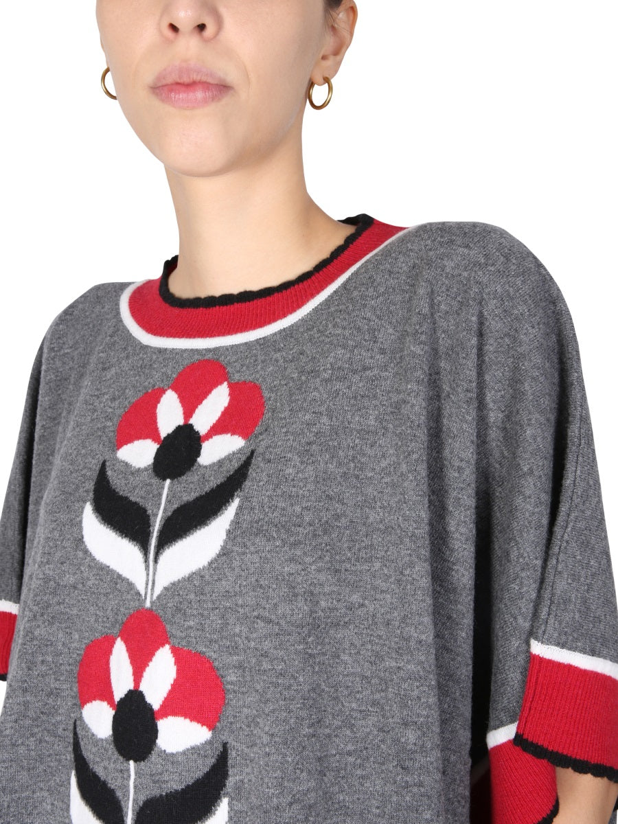 BOUTIQUE MOSCHINO Geometric Wool T-Shirt for Women - FW22 Collection