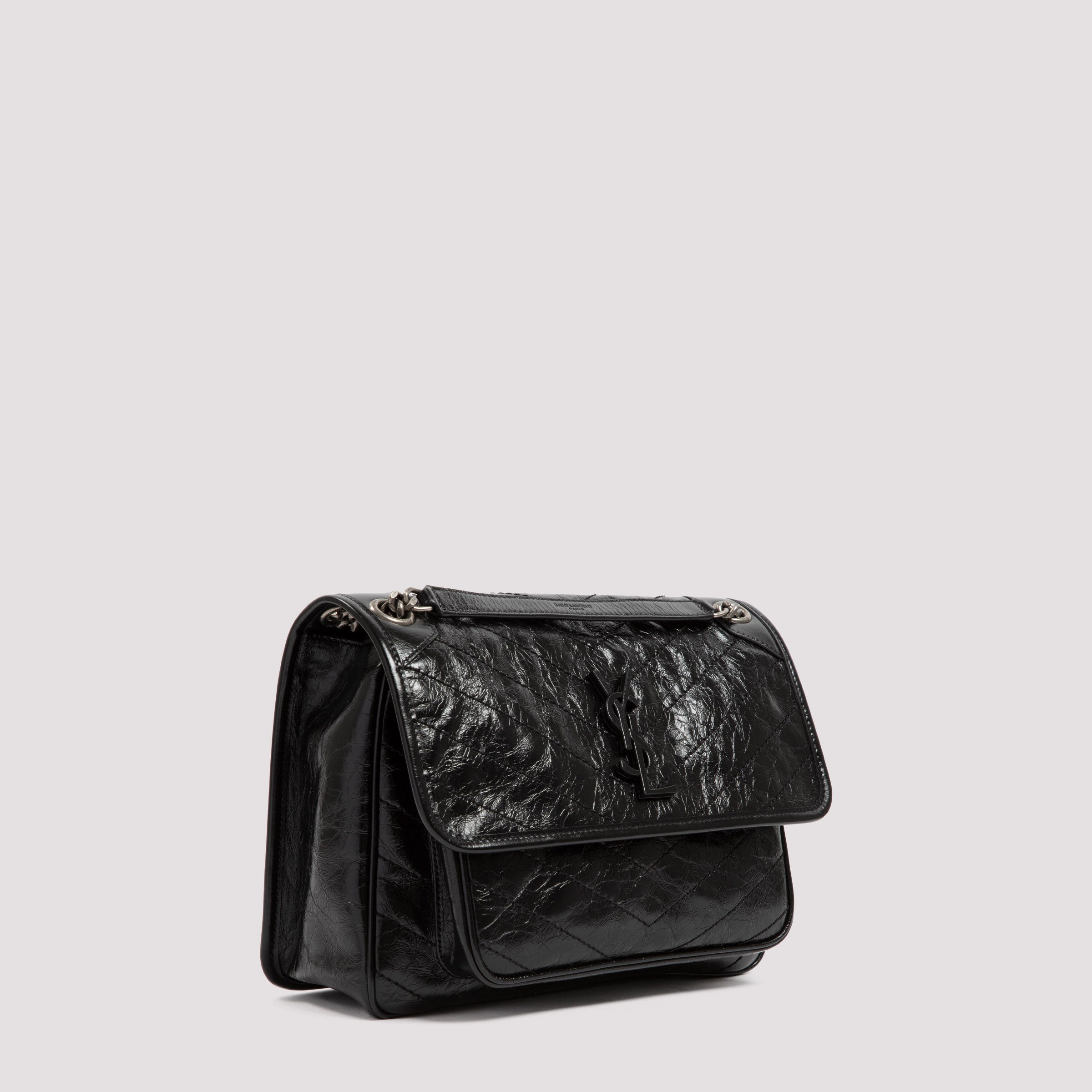 SAINT LAURENT Mini Quilted Leather Shoulder Handbag