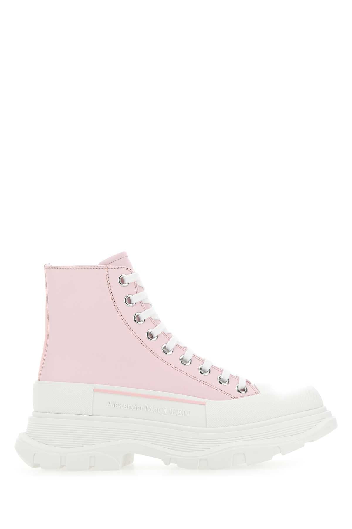 ALEXANDER MCQUEEN Pastel Leather Tread Slick Sneakers for Women