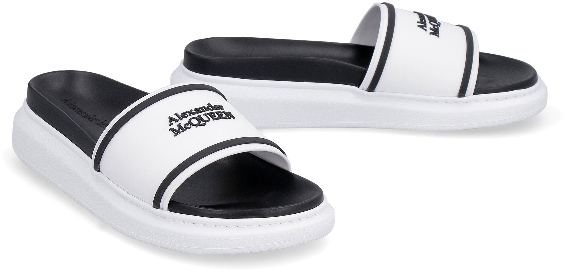ALEXANDER MCQUEEN Logo Detail Rubber Slide Sandals