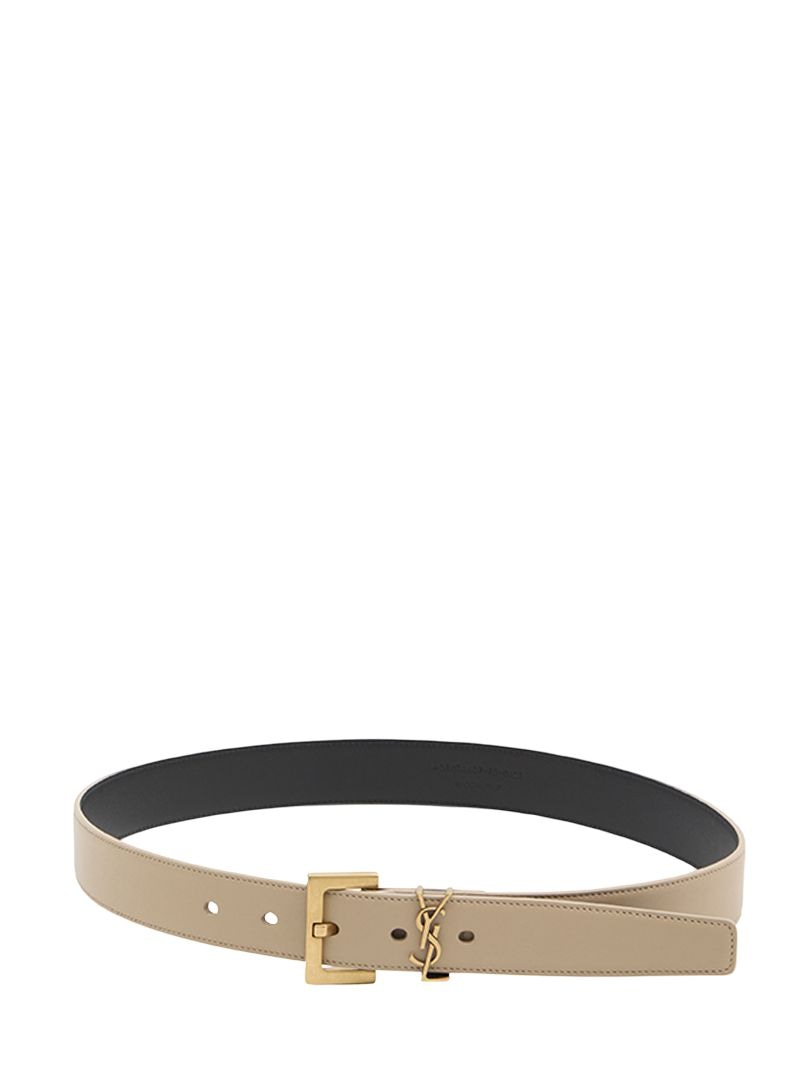 SAINT LAURENT Monogram Belt - 3 cm Width