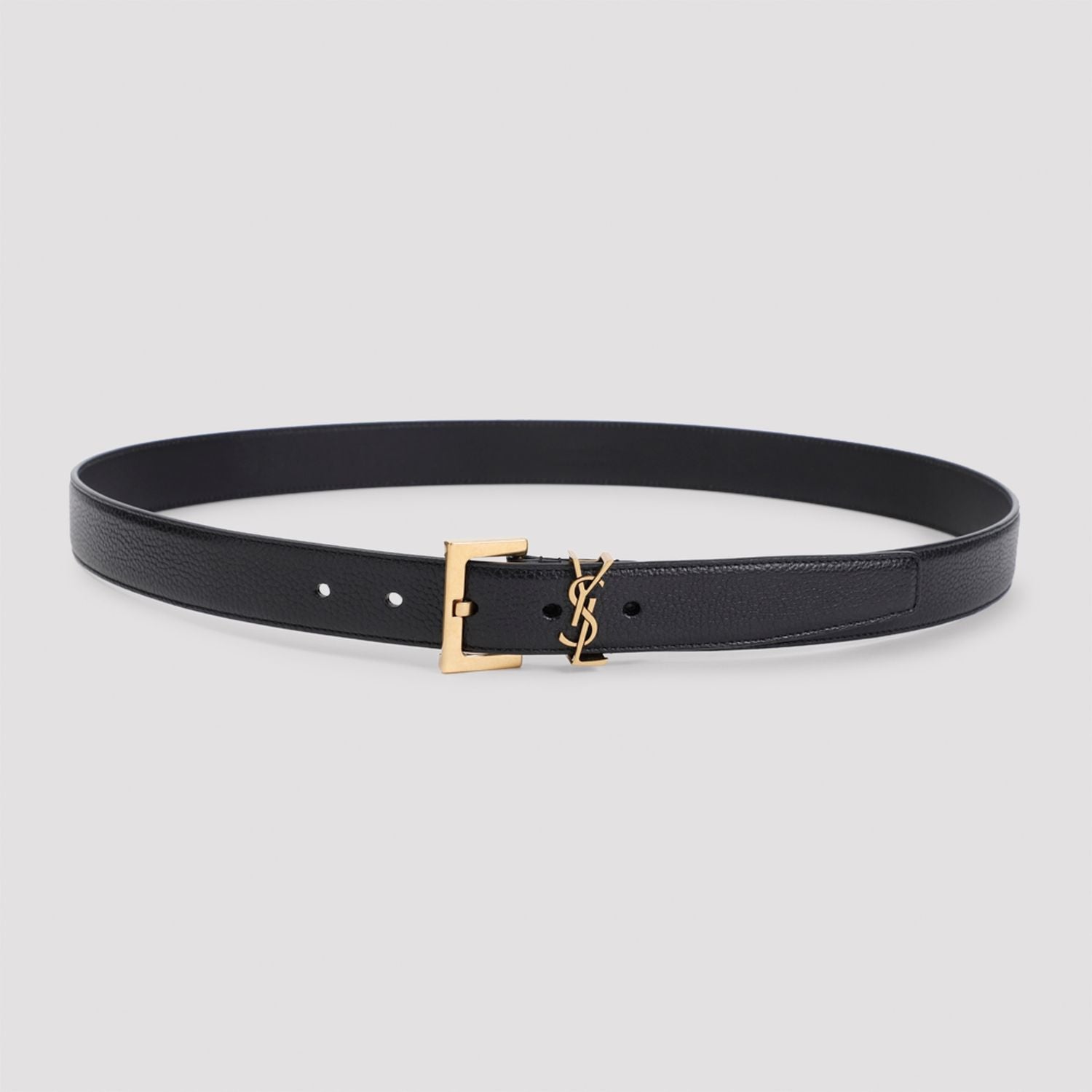 SAINT LAURENT Logo Plaque Belt