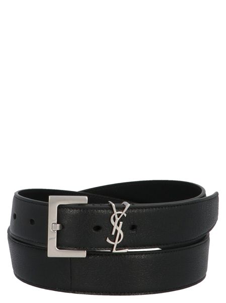 SAINT LAURENT Sophisticated Leather Belt for Men - FW23 Collection