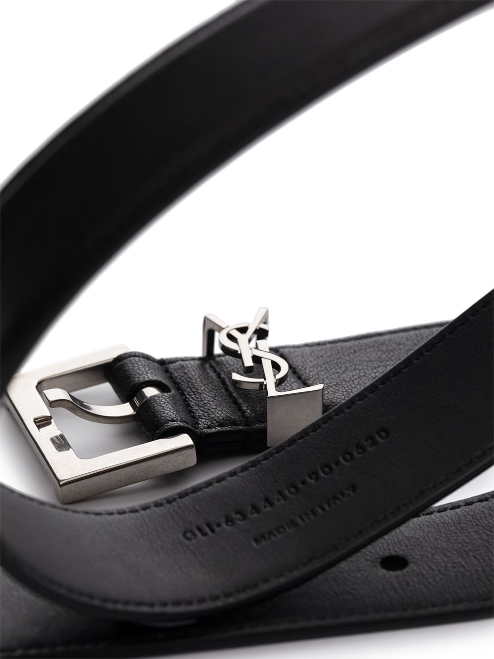 SAINT LAURENT CASSANDRE 3 CM Lambskin Belt