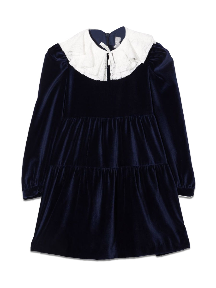IL GUFO Long Sleeve Mini Dress for Girls