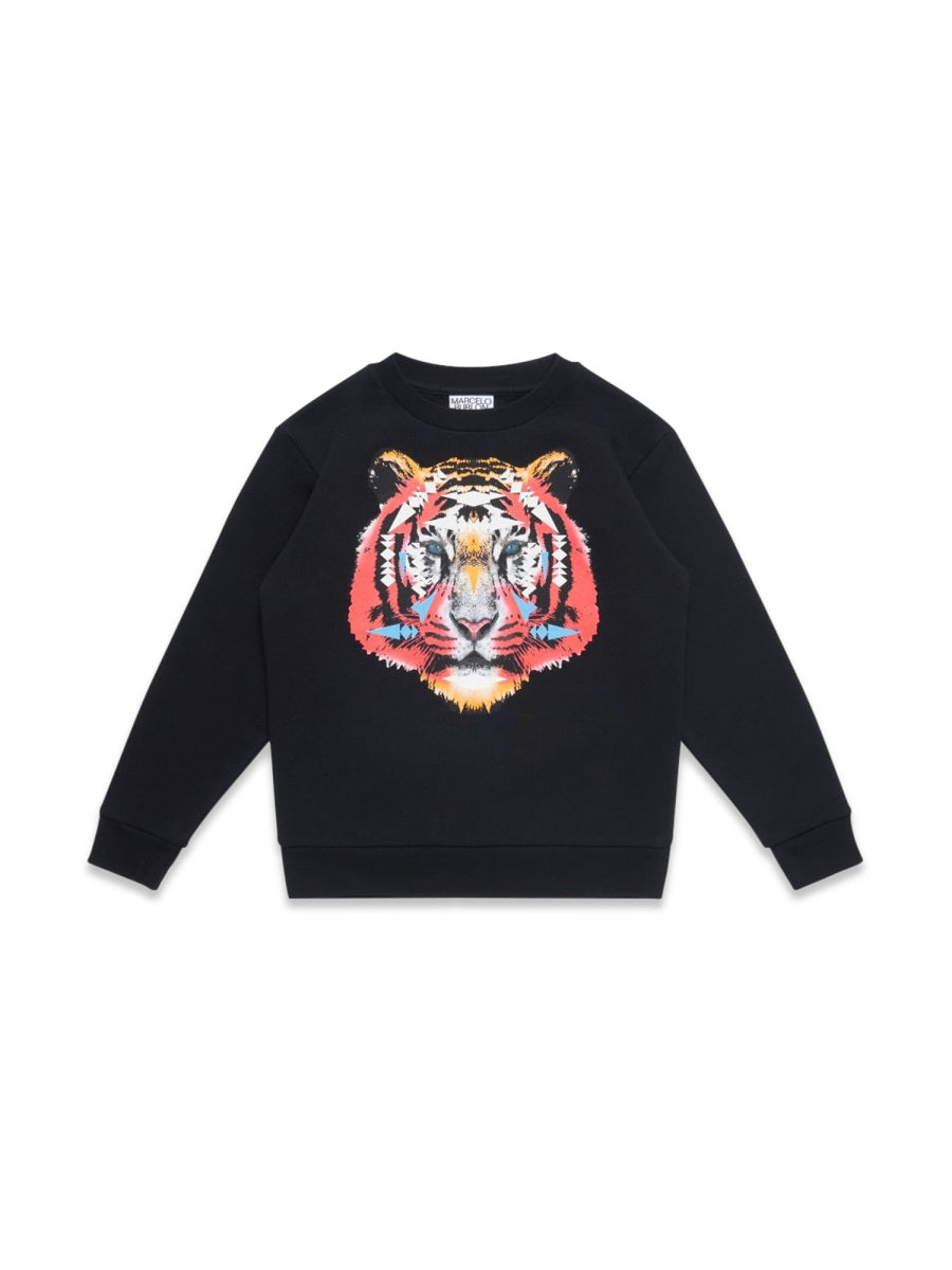 MARCELO BURLON COUNTY OF MILAN Mini Cross Tiger Crewneck Sweatshirt