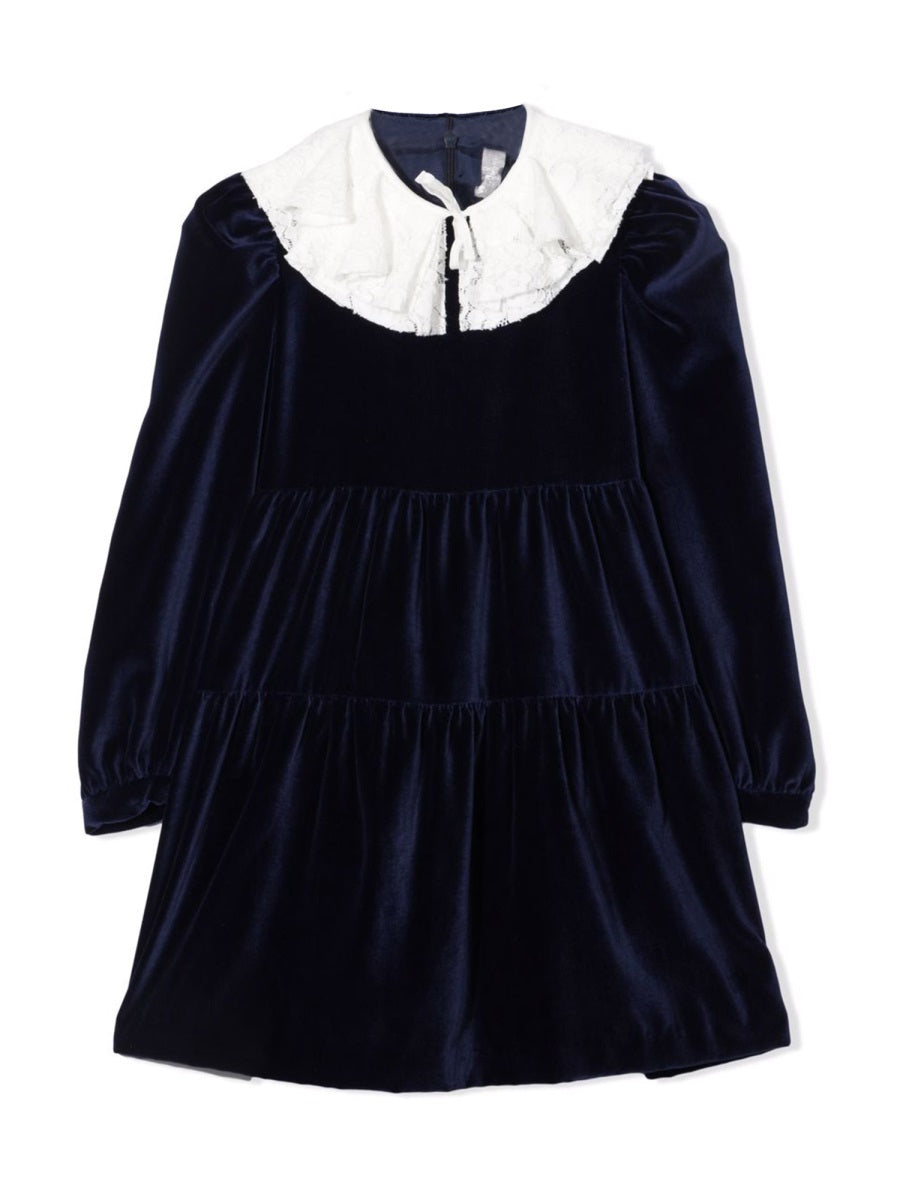 IL GUFO Long Sleeve Mini Dress for Girls