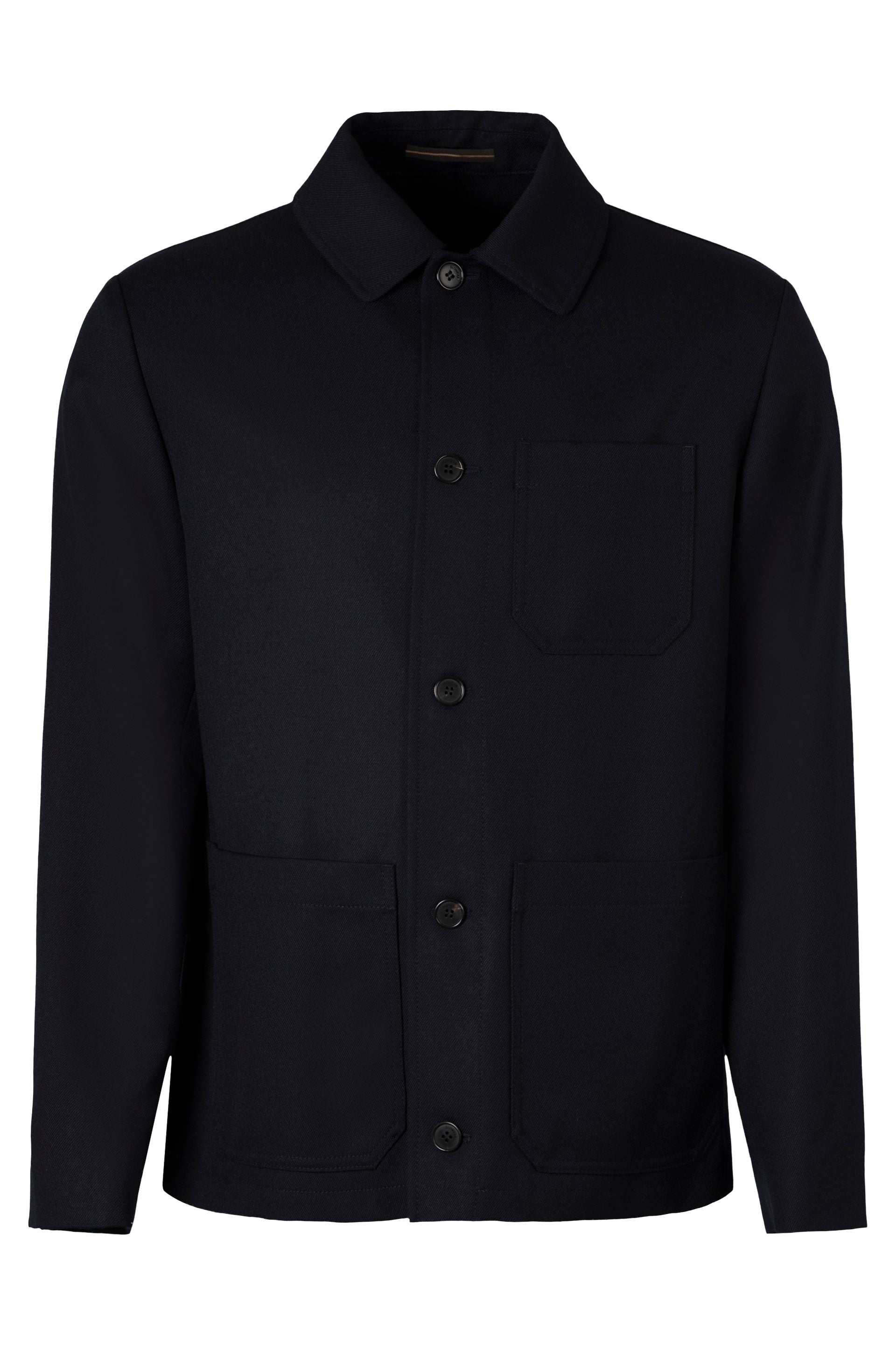 SLOWEAR Men's Virgin Wool Overshirt with Multiple Pockets