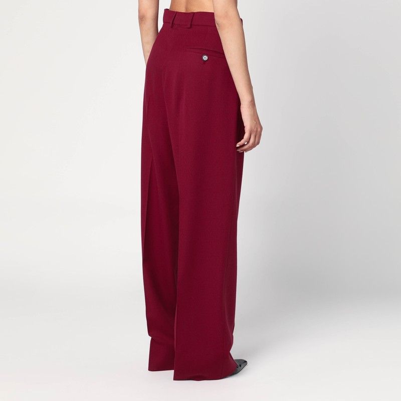 STELLA MCCARTNEY Wide Jazzberry-Colored Wool Trousers