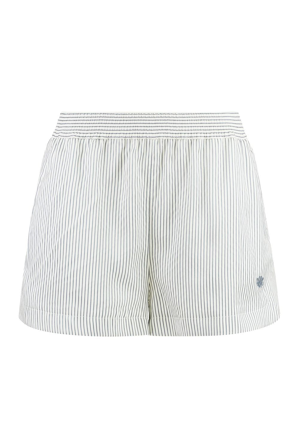 STELLA MCCARTNEY Embroidered Silk Striped Shorts for Women