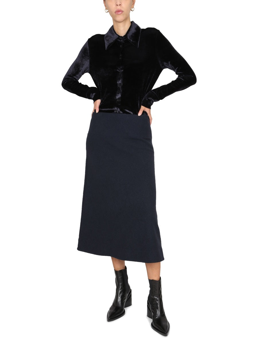 JIL SANDER Flared Wool Skirt