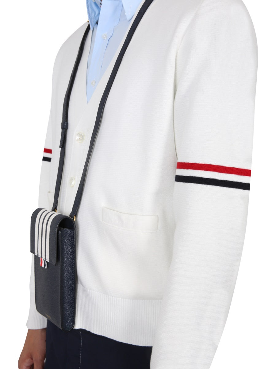 THOM BROWNE Men's V-Neck Cardigan - FW23 Collection