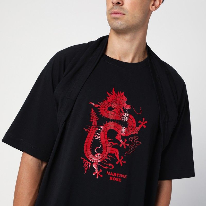 MARTINE ROSE Oversized T-Shirt Celebration with Print