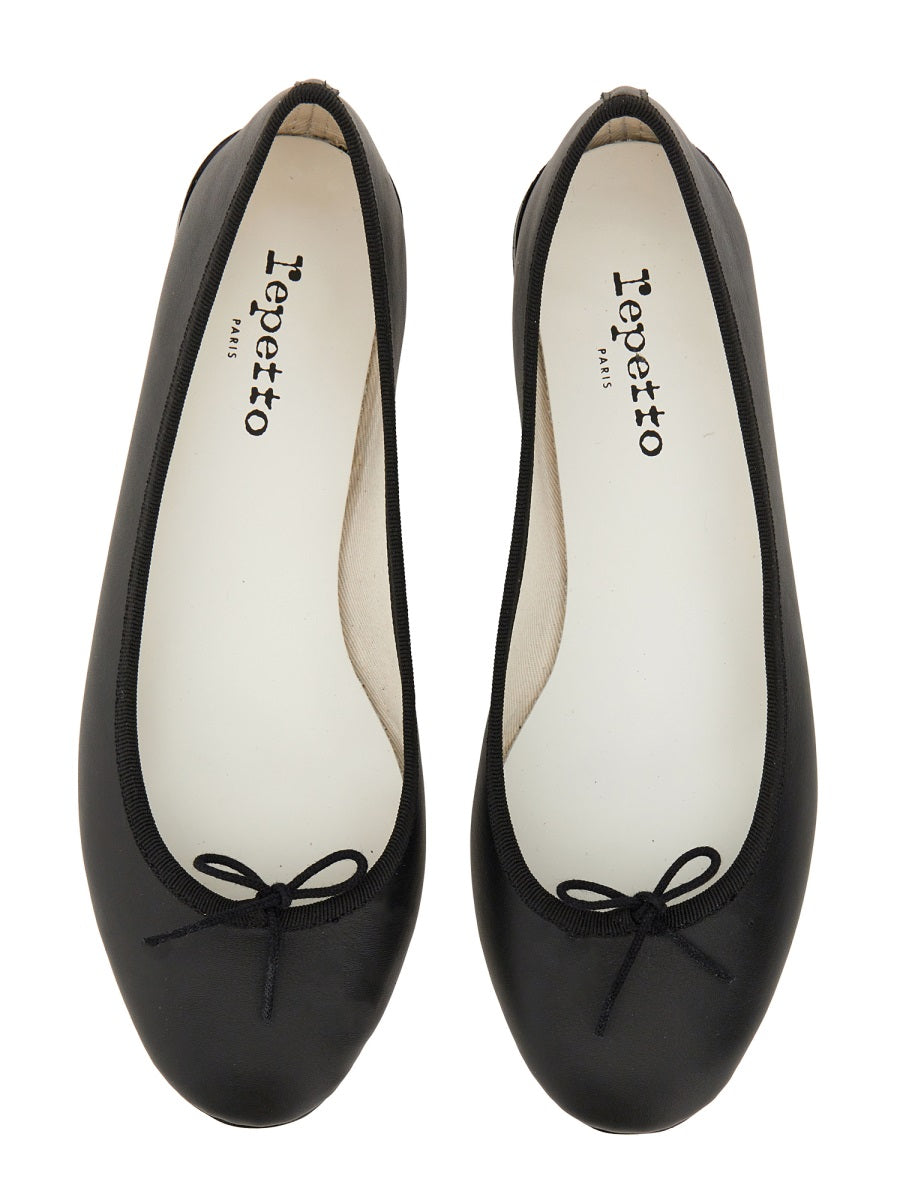 REPETTO Pleated Ballerina Flats with 1 cm Heel
