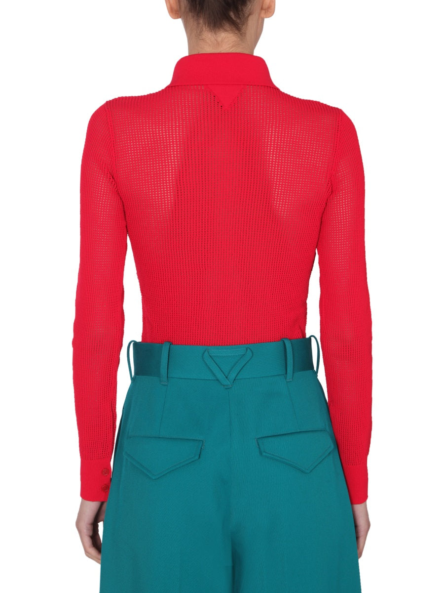 BOTTEGA VENETA Slim Fit Mesh Cardigan - Women's Size S
