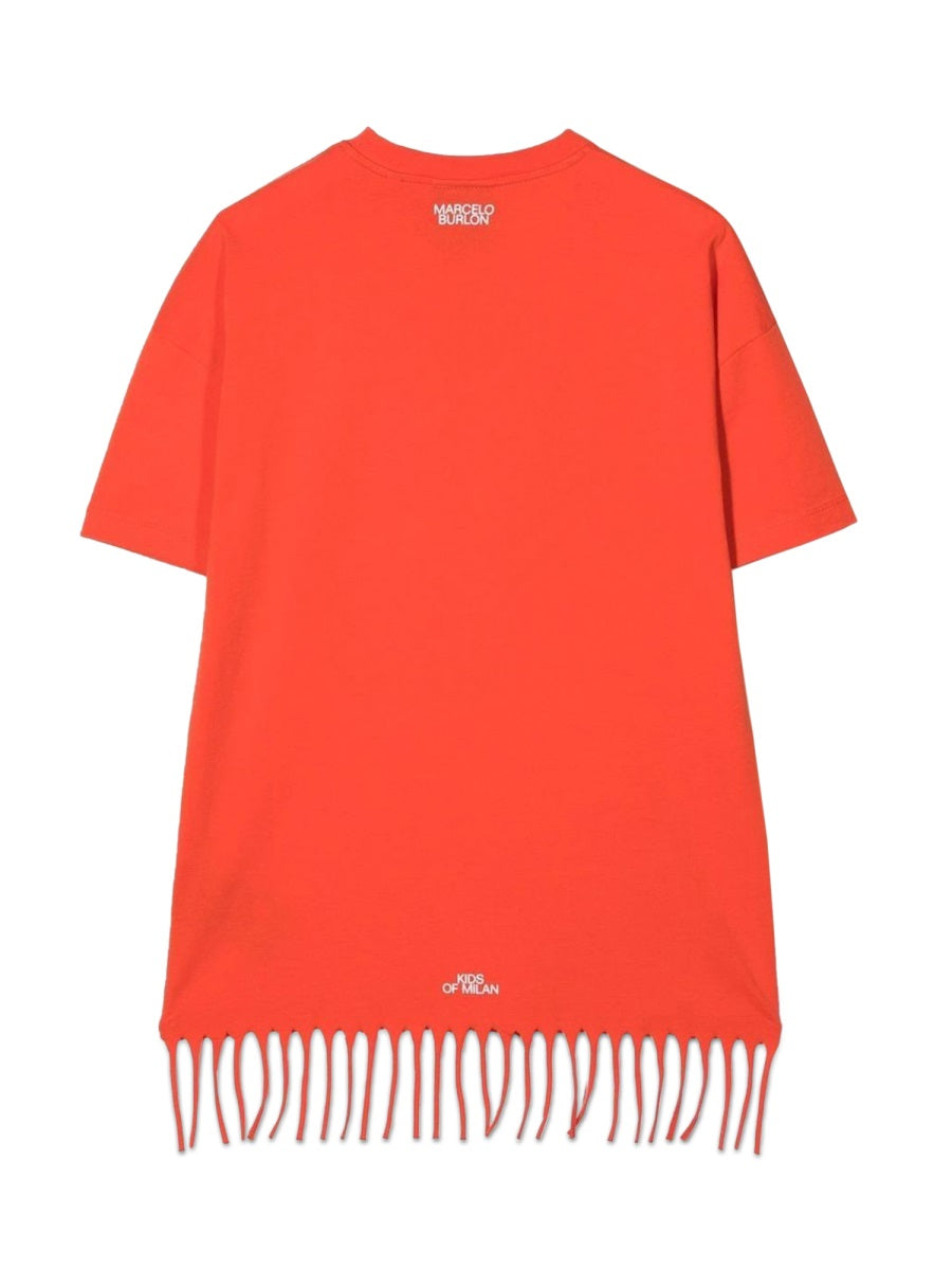 MARCELO BURLON COUNTY OF MILAN Mini Feather Fringe Dress