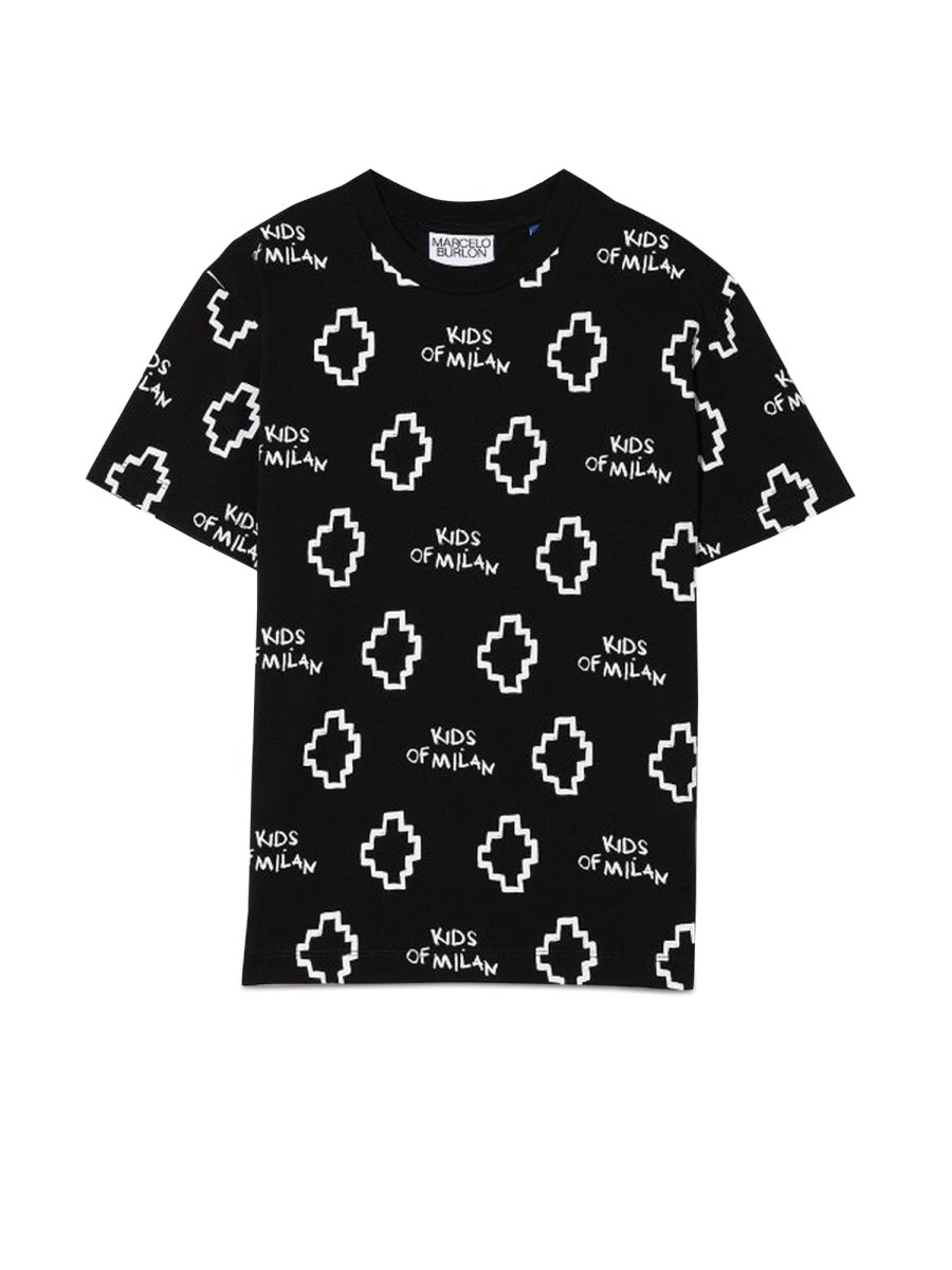 MARCELO BURLON COUNTY OF MILAN Mini Boys' Multicolor Wings T-Shirt - Short Sleeve