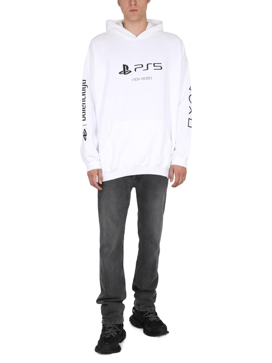 BALENCIAGA Oversized Hoodie with Graphic Print for Men