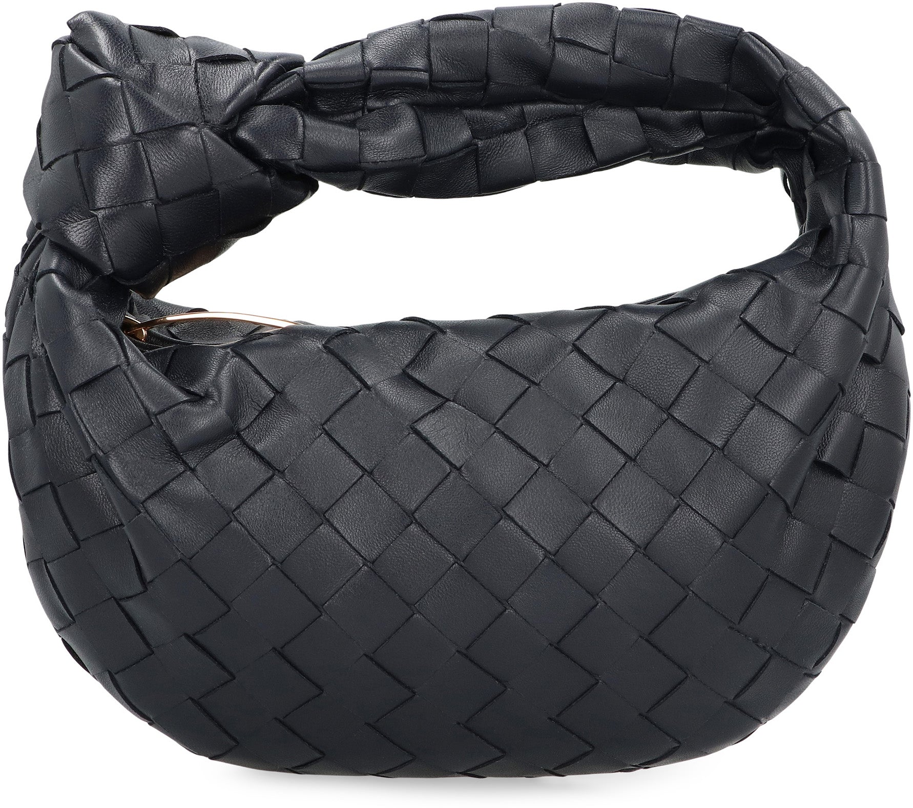 BOTTEGA VENETA Mini Lambskin Handbag with Interwoven Design