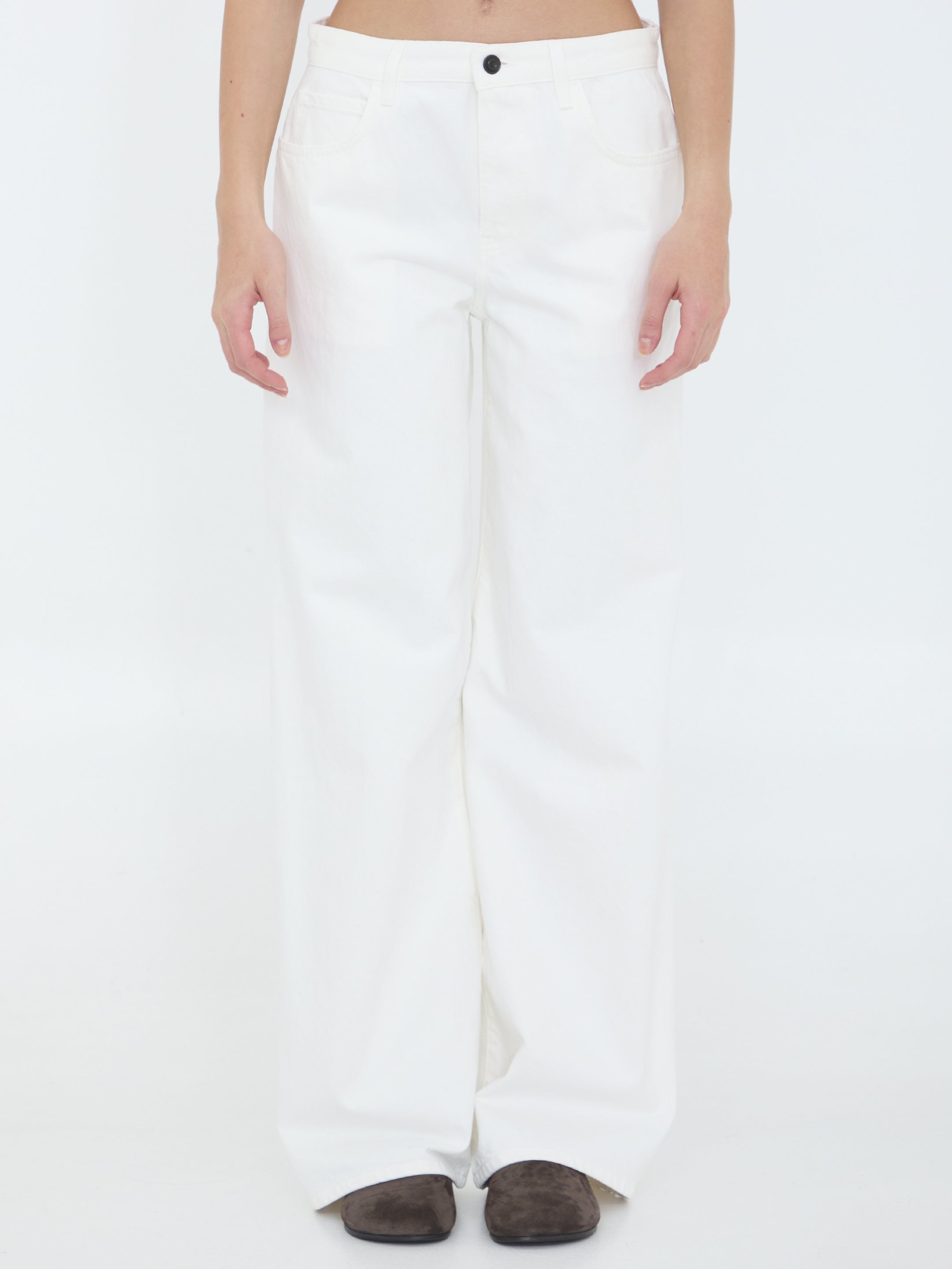 THE ROW Eglitta Low-Rise Wide Leg Jeans - Size 26