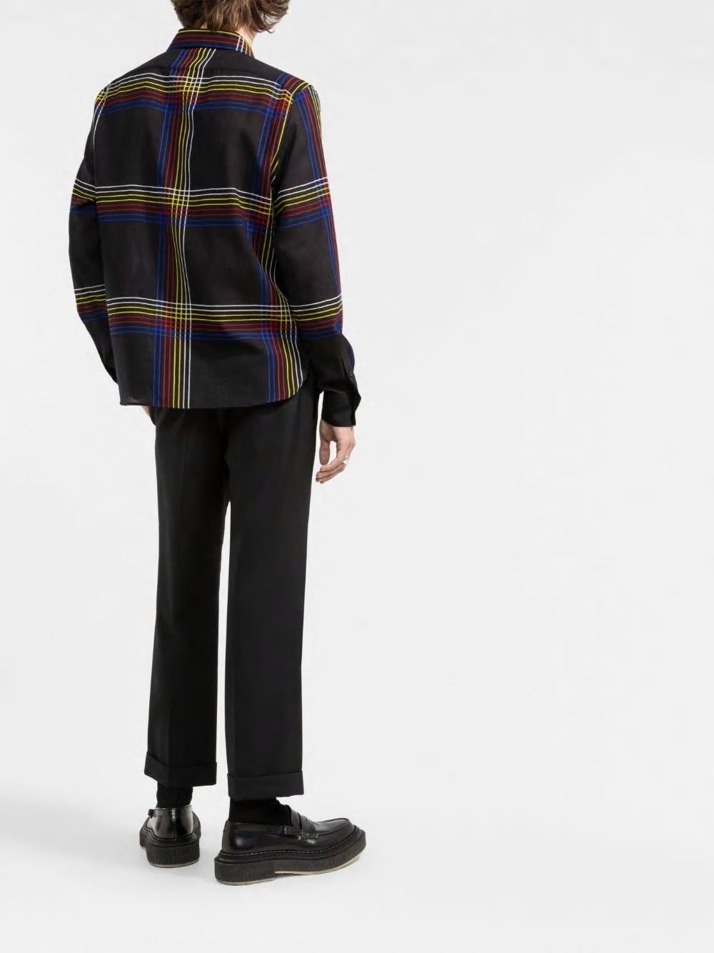 SAINT LAURENT Tailored Fit Checkered Shirt for Men