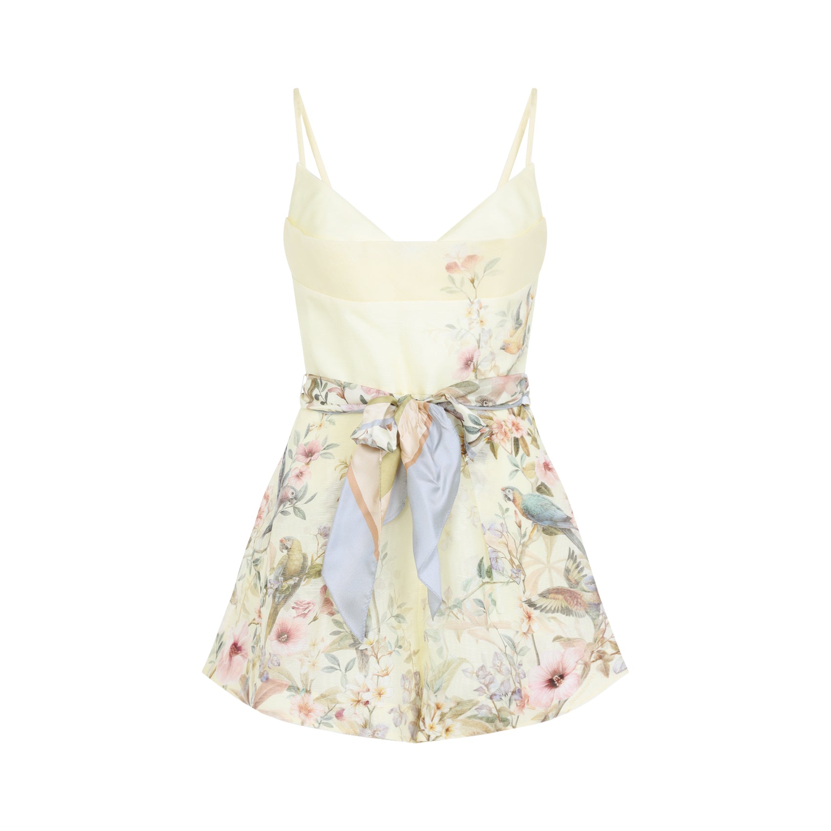 ZIMMERMANN Fitted Linen Rebellion Mini Playsuit