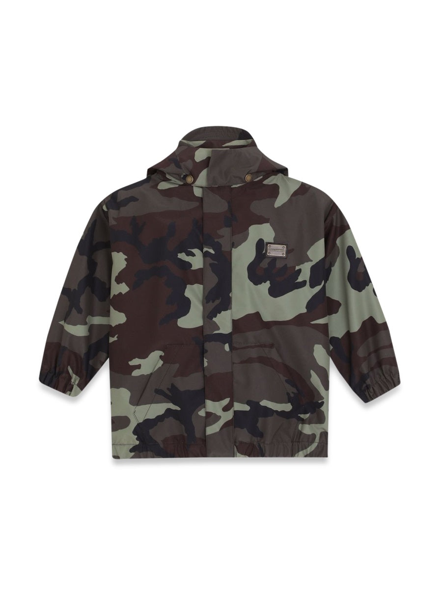 DOLCE & GABBANA Military Green Mini Sports Jacket for Boys