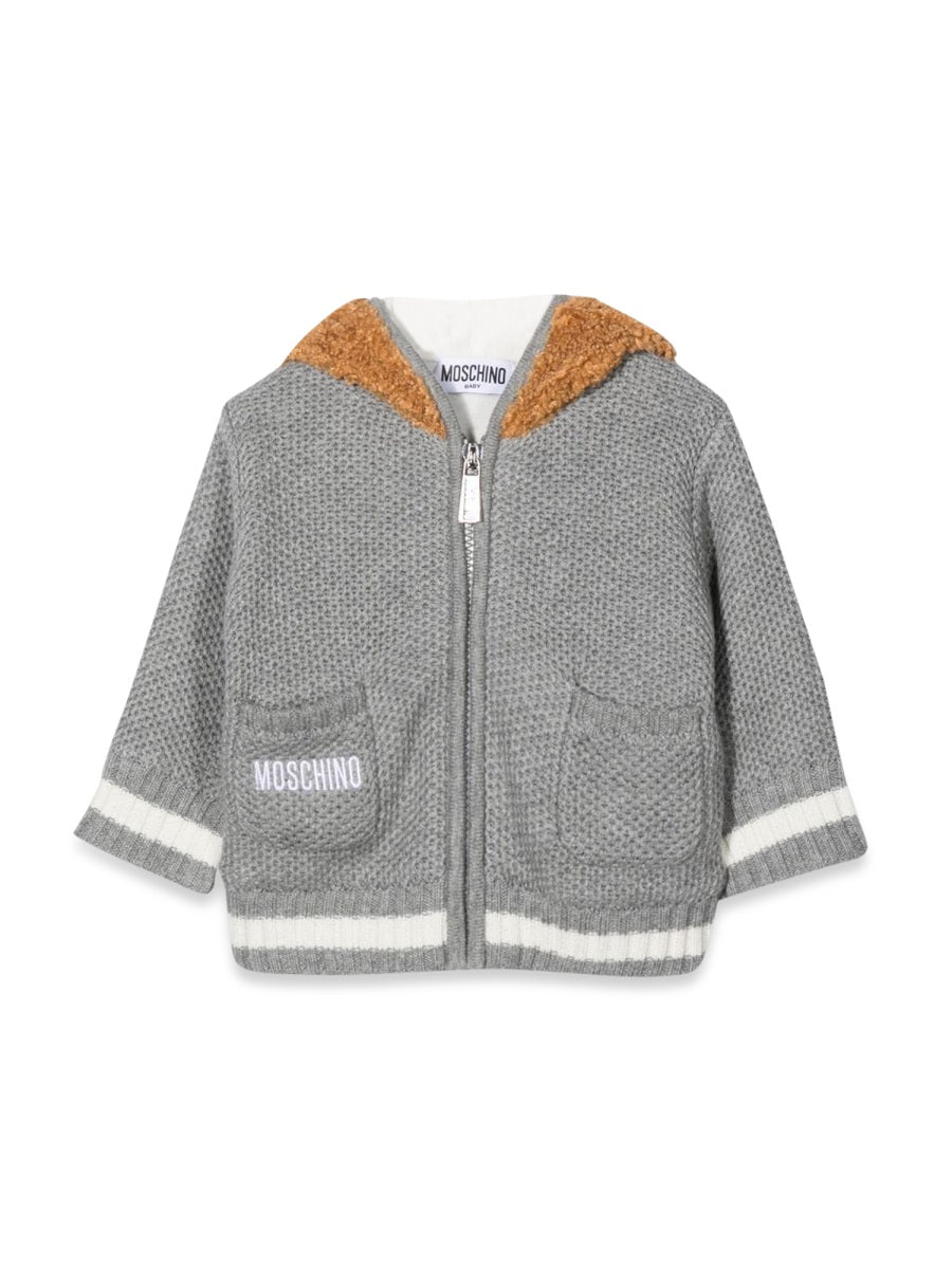 MOSCHINO Mini Teddy Bear Hooded Cardigan