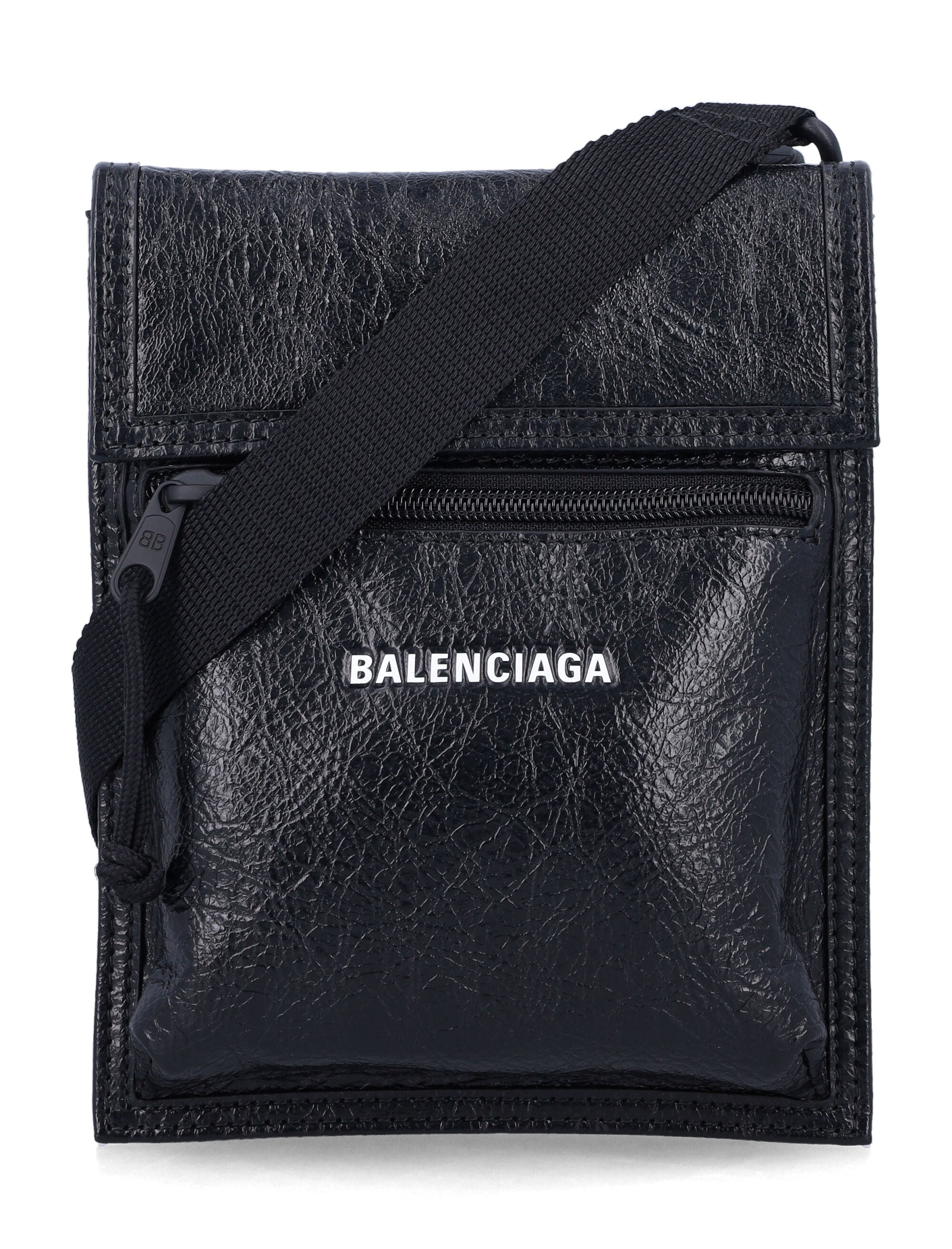 BALENCIAGA Mini Grained Leather Crossbody Handbag - Compact Design for Everyday Use