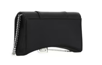 BALENCIAGA Mini Silk Satin Foldover Handbag