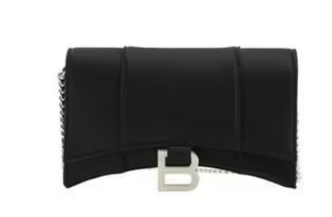 BALENCIAGA Mini Silk Satin Foldover Handbag