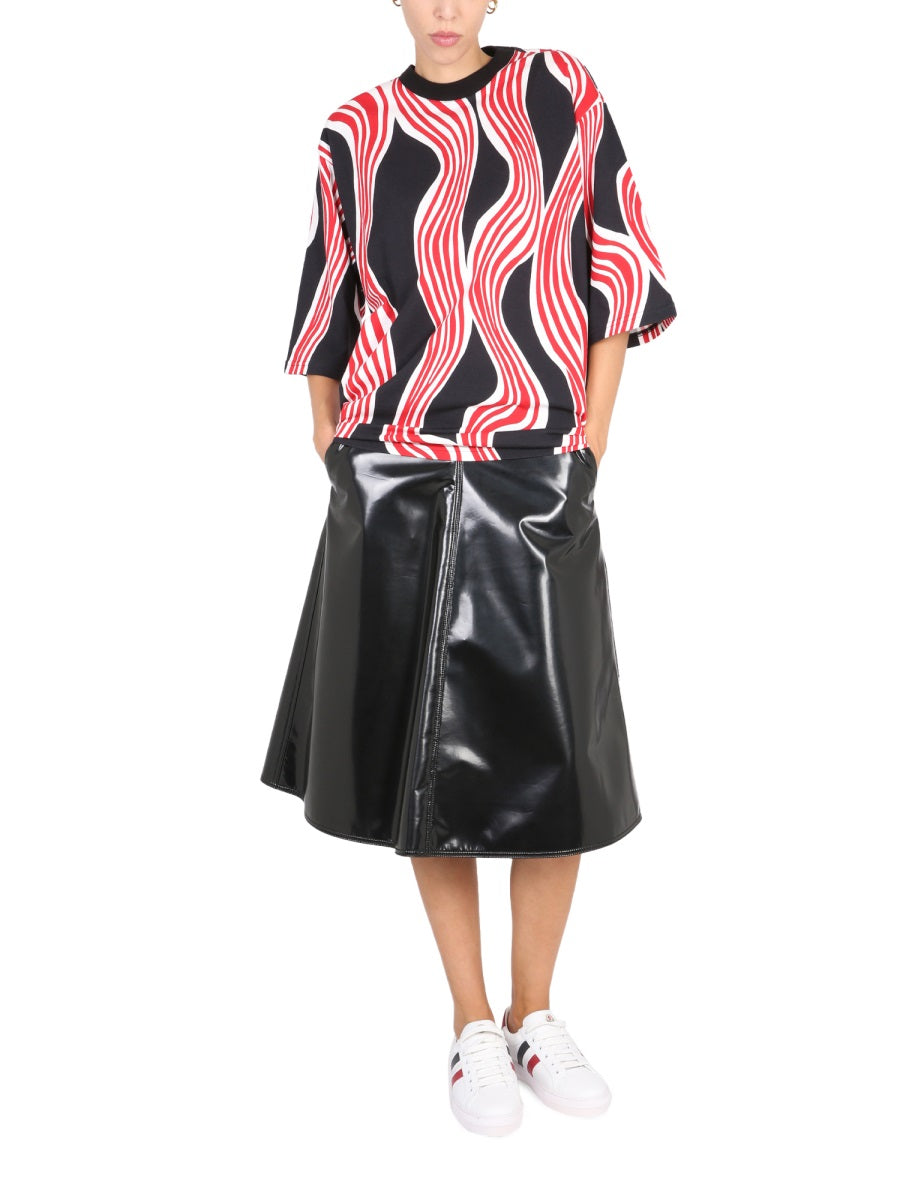 MONCLER GENIUS Short Sleeve Unisex T-Shirt - Crossbar Design