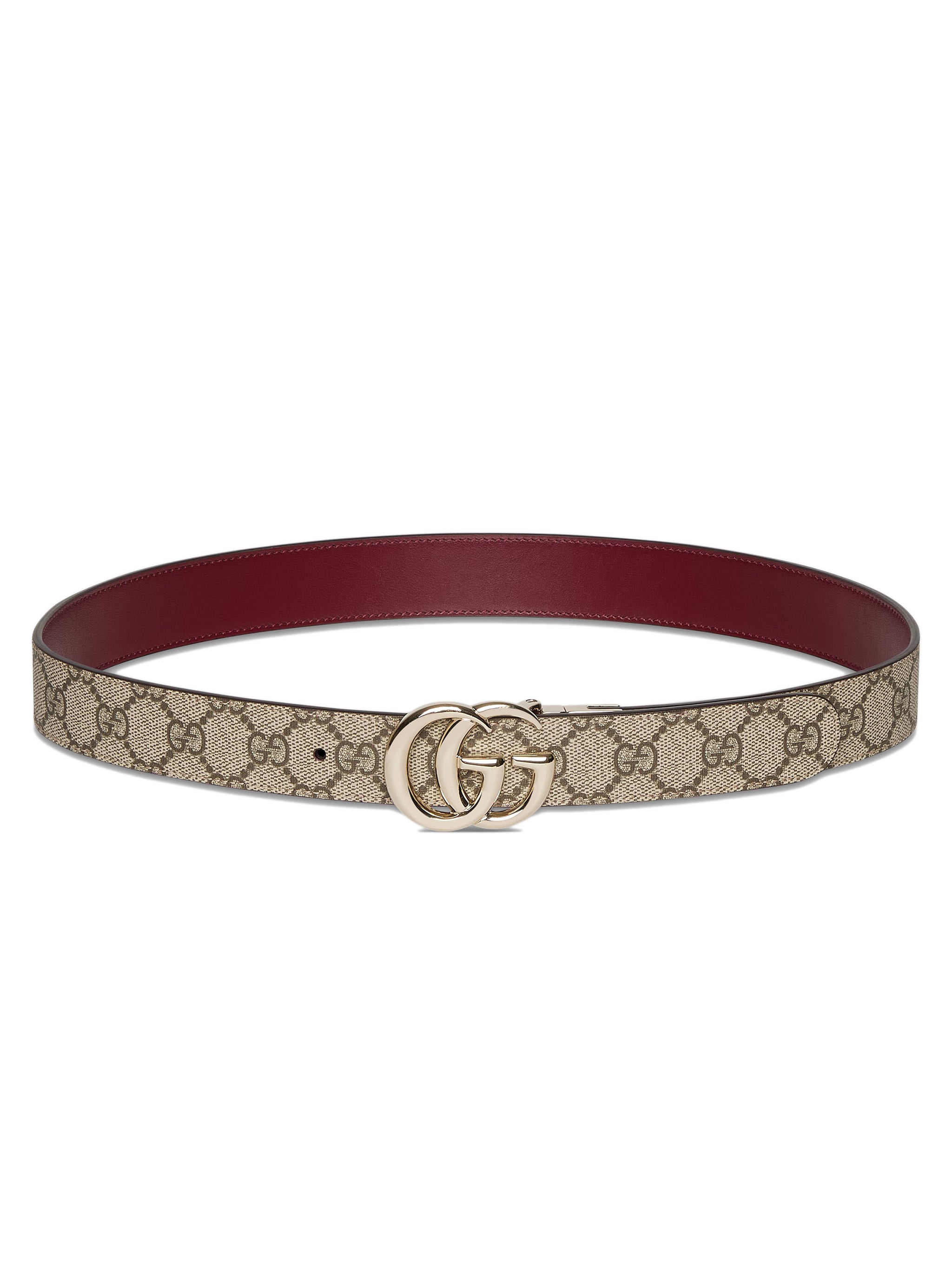 GUCCI Reversible Wide Belt with Double G Buckle - 3 cm