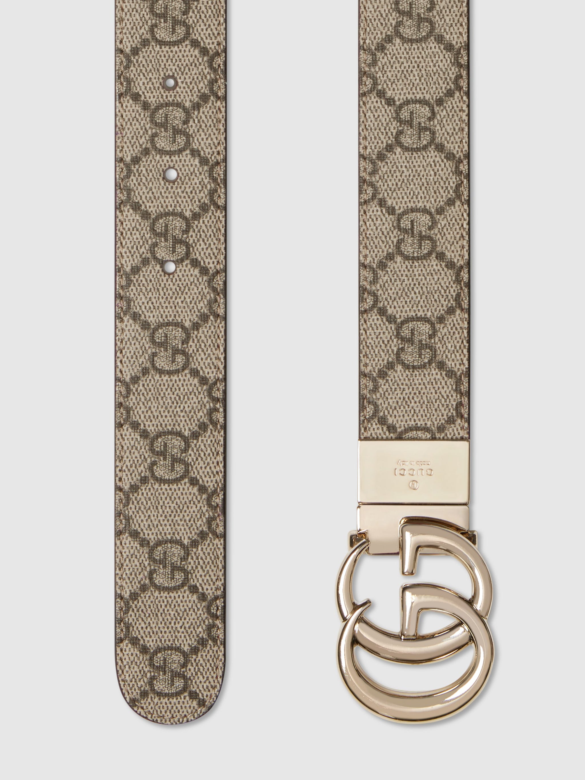 GUCCI Reversible Wide Belt with Double G Buckle - 3 cm