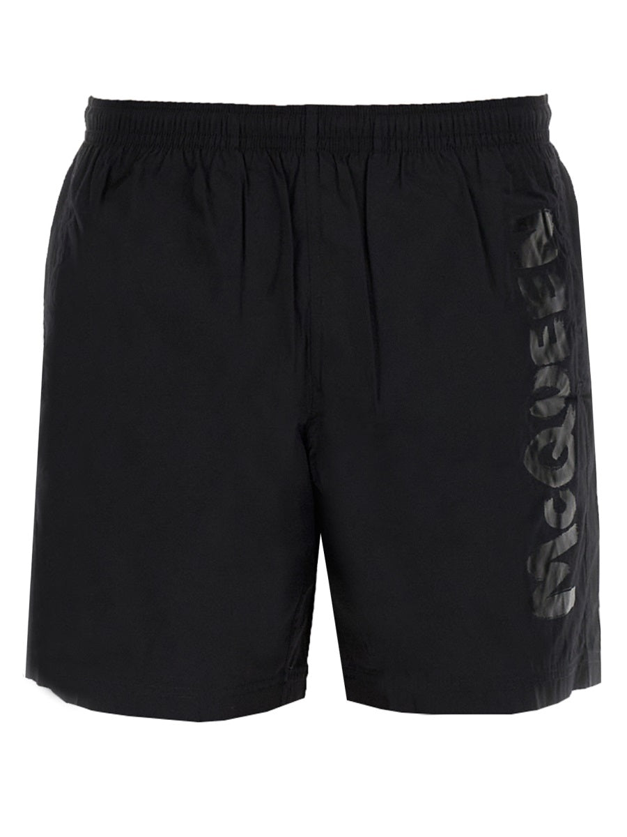 ALEXANDER MCQUEEN Graffiti Logo Swim Trunks for Men
