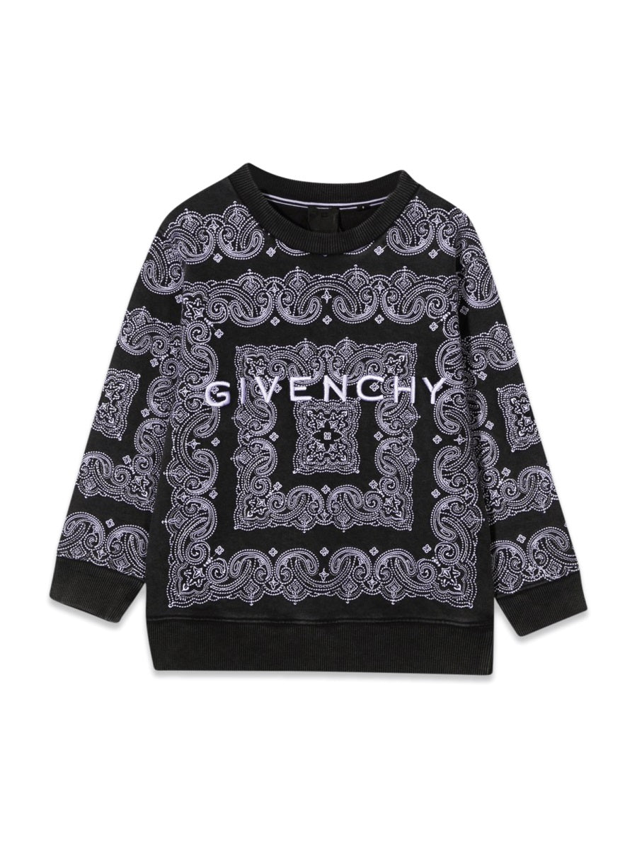 GIVENCHY Crewneck Sweatshirt with Patterned Print and Logo for Boys