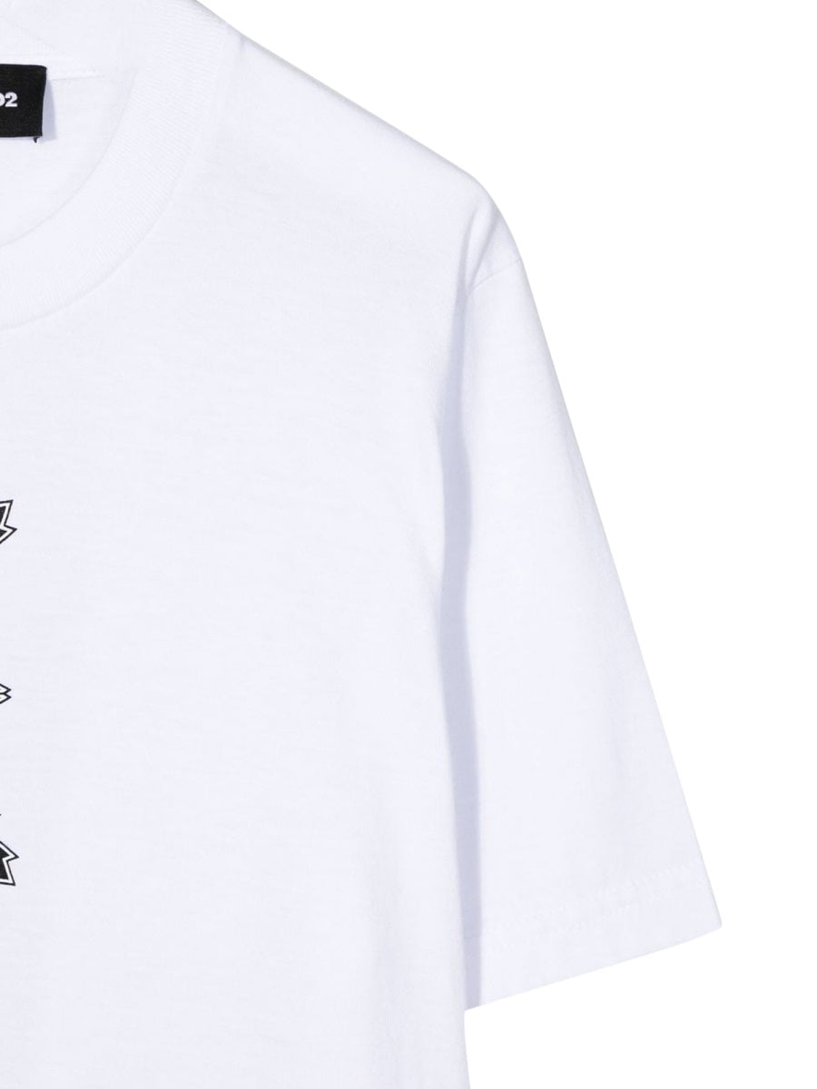 DSQUARED Mini Logo T-Shirt with Front and Back Design