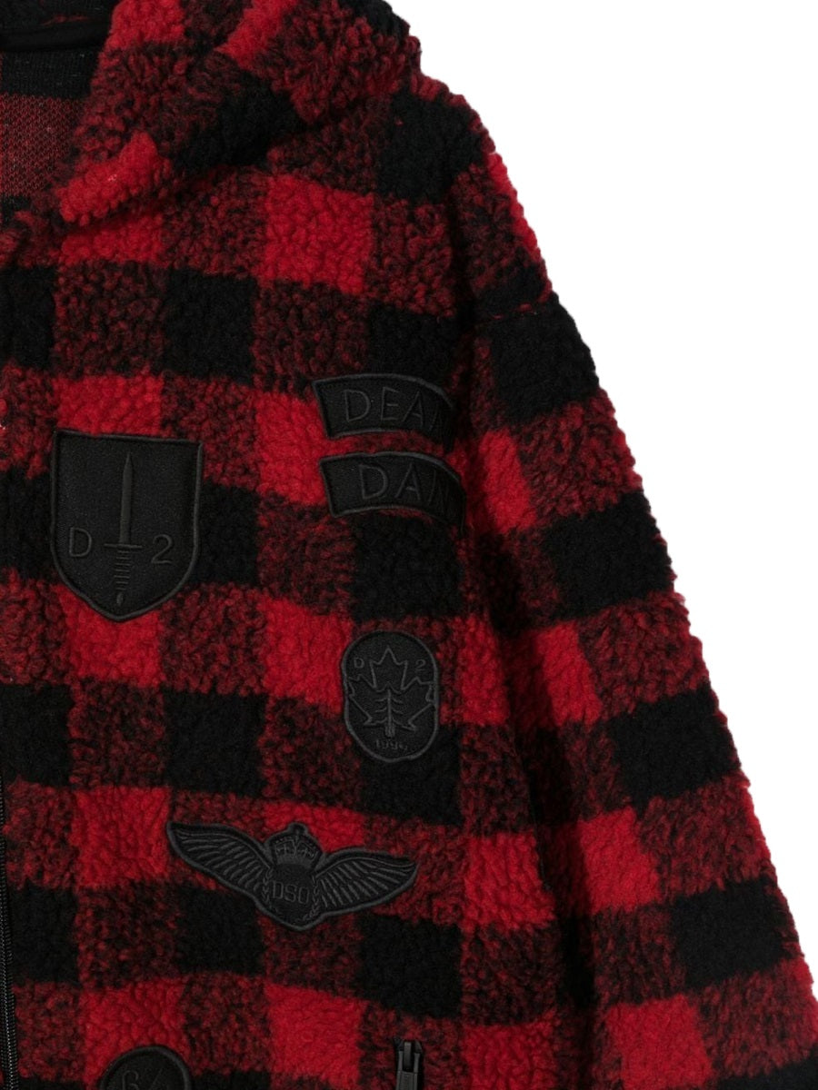 DSQUARED Plaid Hoodie for Teens - FW22 Collection