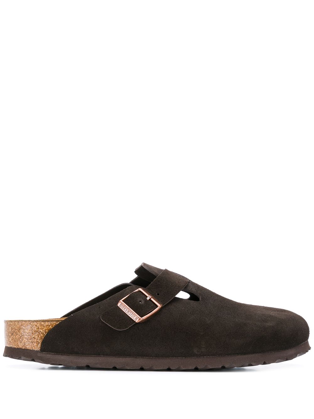 BIRKENSTOCK Suede Leather Slippers with Side Buckle for Women