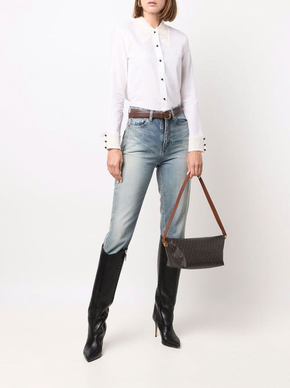 SAINT LAURENT Women's Mini Sail Stripe Shirt